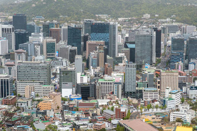 High angle view of cityscape