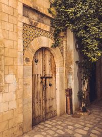 Entrance of old building