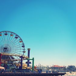 Ferris wheel against clear sky