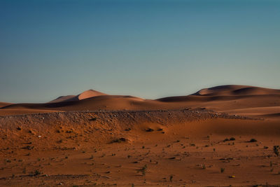 Scenic view of desert against sky