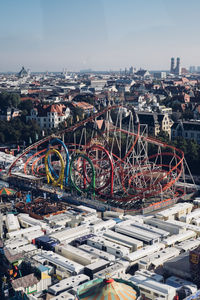 Aerial view of buildings in city