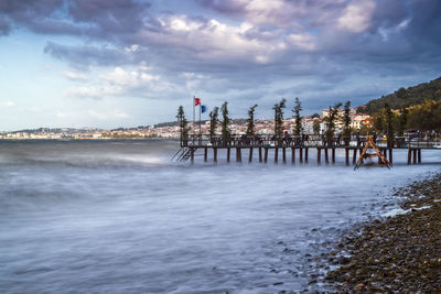 Scenic view of sea against sky