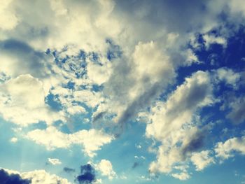 Low angle view of cloudy sky