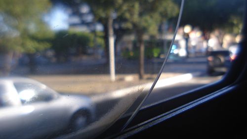 Close-up of cropped car