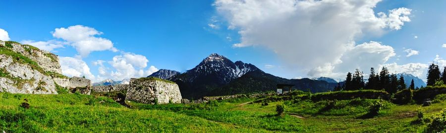 Panoramic image of landscape against sky