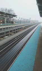 Railroad tracks against sky