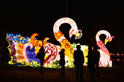 People in amusement park