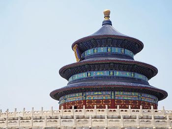 Low angle view of temple of heaven