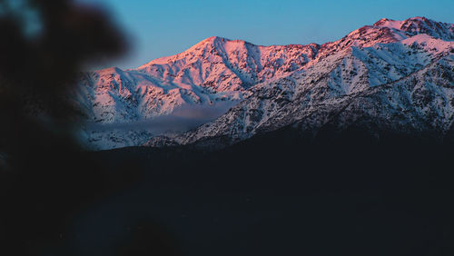 Snow covered mountain against sky