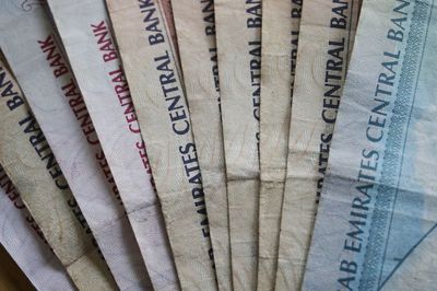 Full frame shot of fanned paper currencies