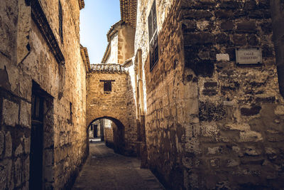 Narrow alley amidst buildings