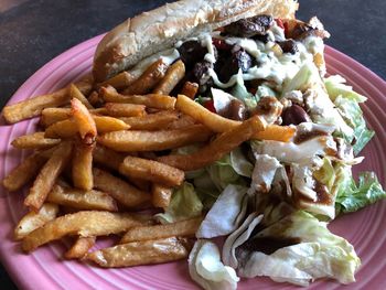 Close-up of food in plate