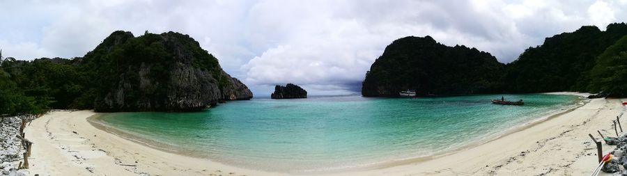 Panoramic view of beach