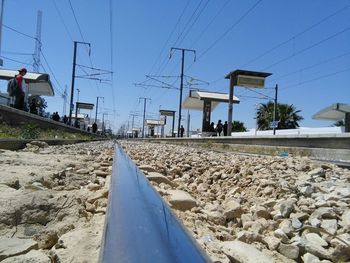 View of road against blue sky