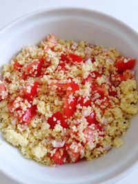 Close-up of breakfast served in bowl