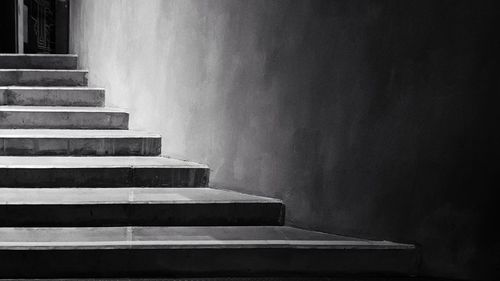 Low angle view of empty staircase in building