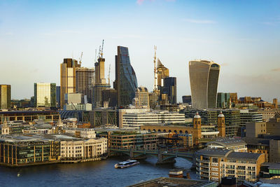 Skyscrapers in a city