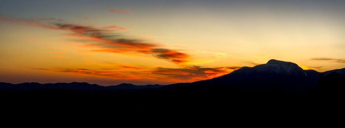 Scenic view of dramatic sky during sunset