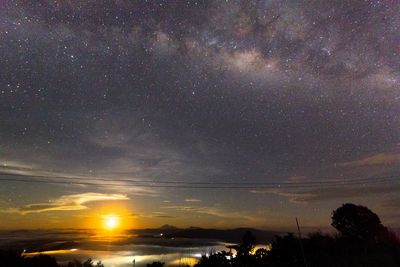 Scenic view of sky at night