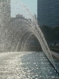 Waves splashing in water