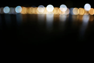 Defocused lights at night