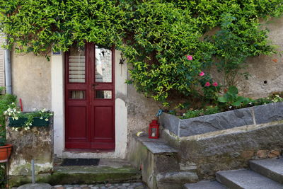 View of red door