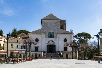 Exterior of historic building against sky in ravello italy