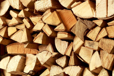 Full frame shot of firewood