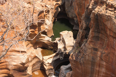 Rock formation in cave