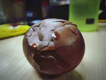 Close-up of apple on table