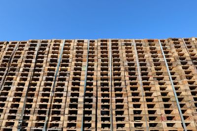 Low angle view of building against clear sky