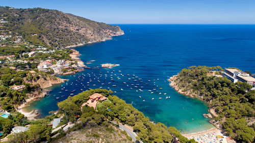 High angle view of sea against sky