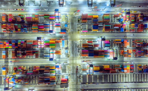 Defocused image of illuminated store