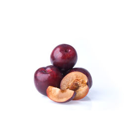 Close-up of apple against white background