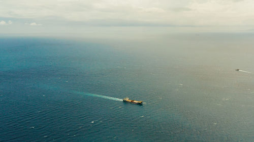 High angle view of sea against sky