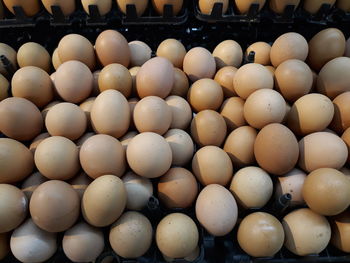 Full frame shot of eggs for sale