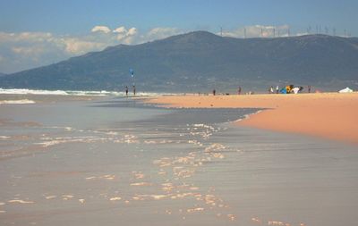 Mountains by beach