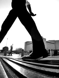 Woman standing in city