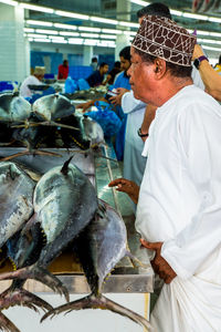 Group of people at fish