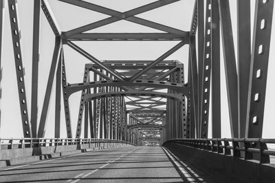 Crossbeams on a bridge in astoria, oregon.