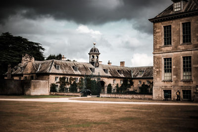 Exterior of historic building against sky in city