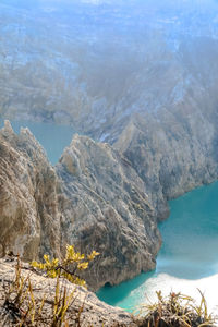 Scenic view of sea and mountains
