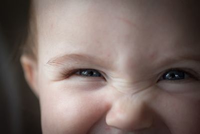 Close-up portrait of cute baby girl