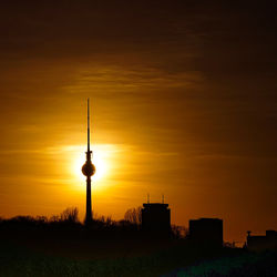 Berlin tv tower, sunset