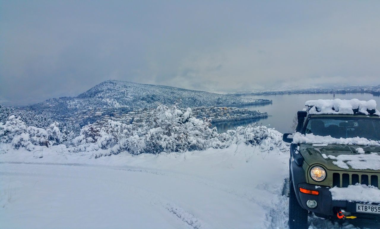 Snowing around the hills