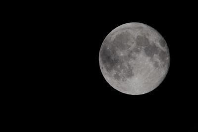 Low angle view of moon in sky