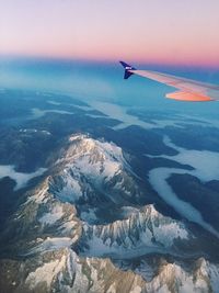 Aerial view of mountain against sky