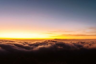 Scenic view of cloudscape during sunset