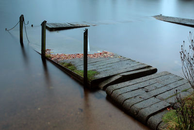 Close-up of river against sky