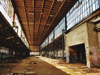 Interior of abandoned building